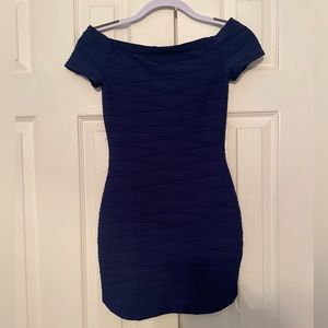 Used Mini Dress, Navy Blue